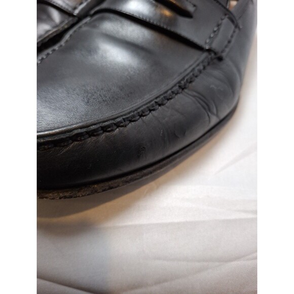 SANTONI ITALY Black Leather Slip-On Loafers Classic Men\'s Shoes Size 10 main image 11